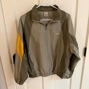 KITH khaki and Yellow Windbreaker Jacket